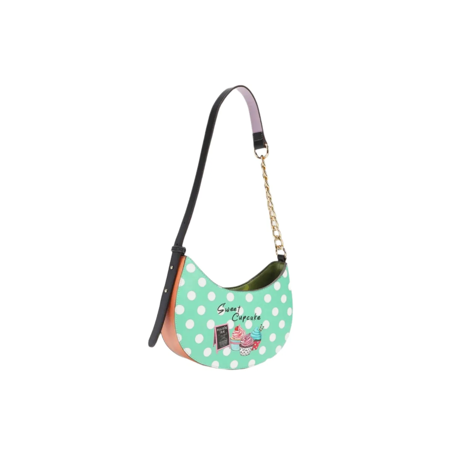 Nicole Lee USA Vegan Leather Polka Dot Shoulder Bag