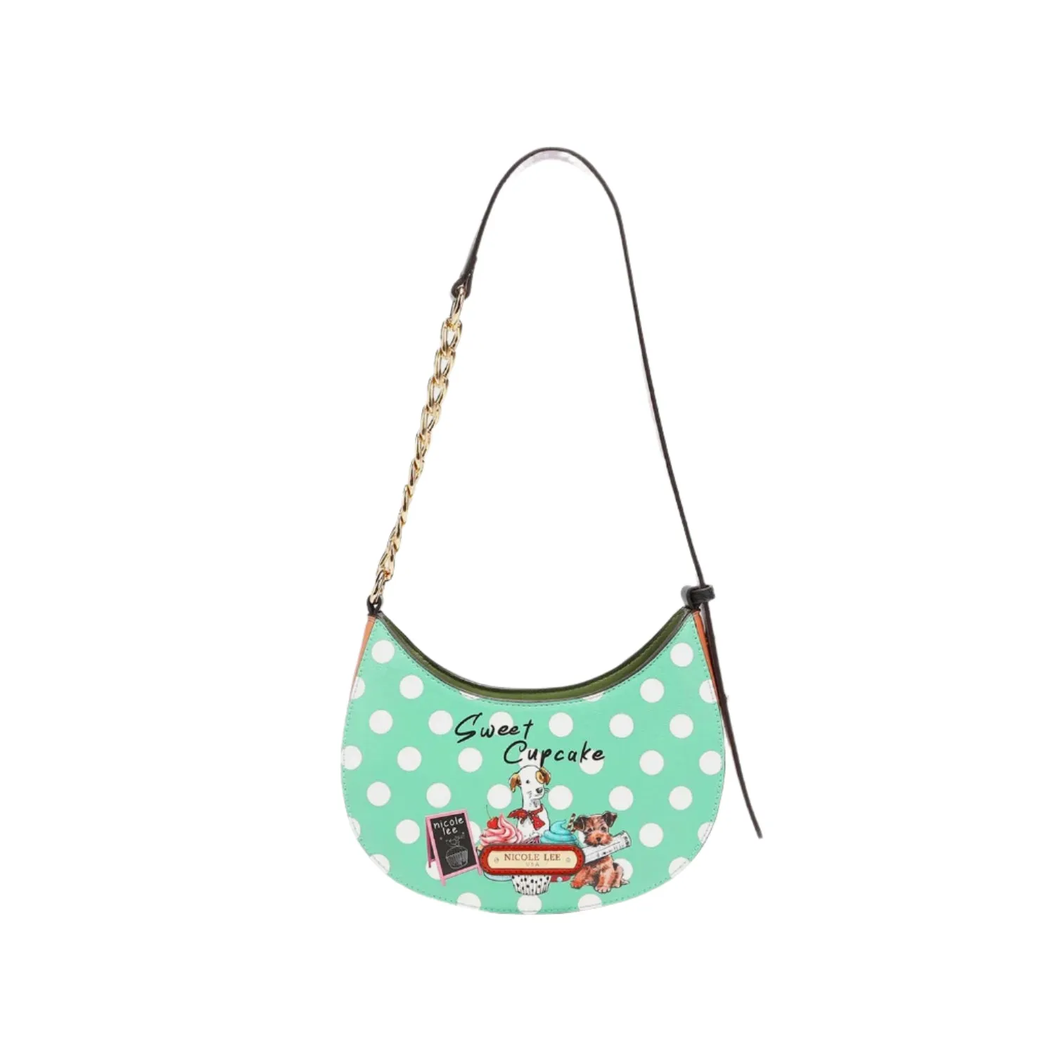 Nicole Lee USA Vegan Leather Polka Dot Shoulder Bag