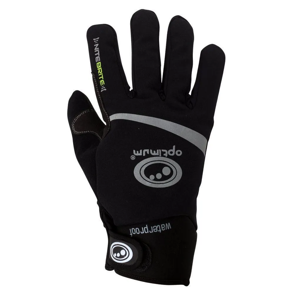Optimum Sport Winter Cycling Gloves Nitebrite Thermal Fluro Green - Junior
