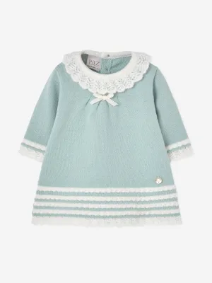 Paz Rodriguez Baby Girls Knitted Dress in Green