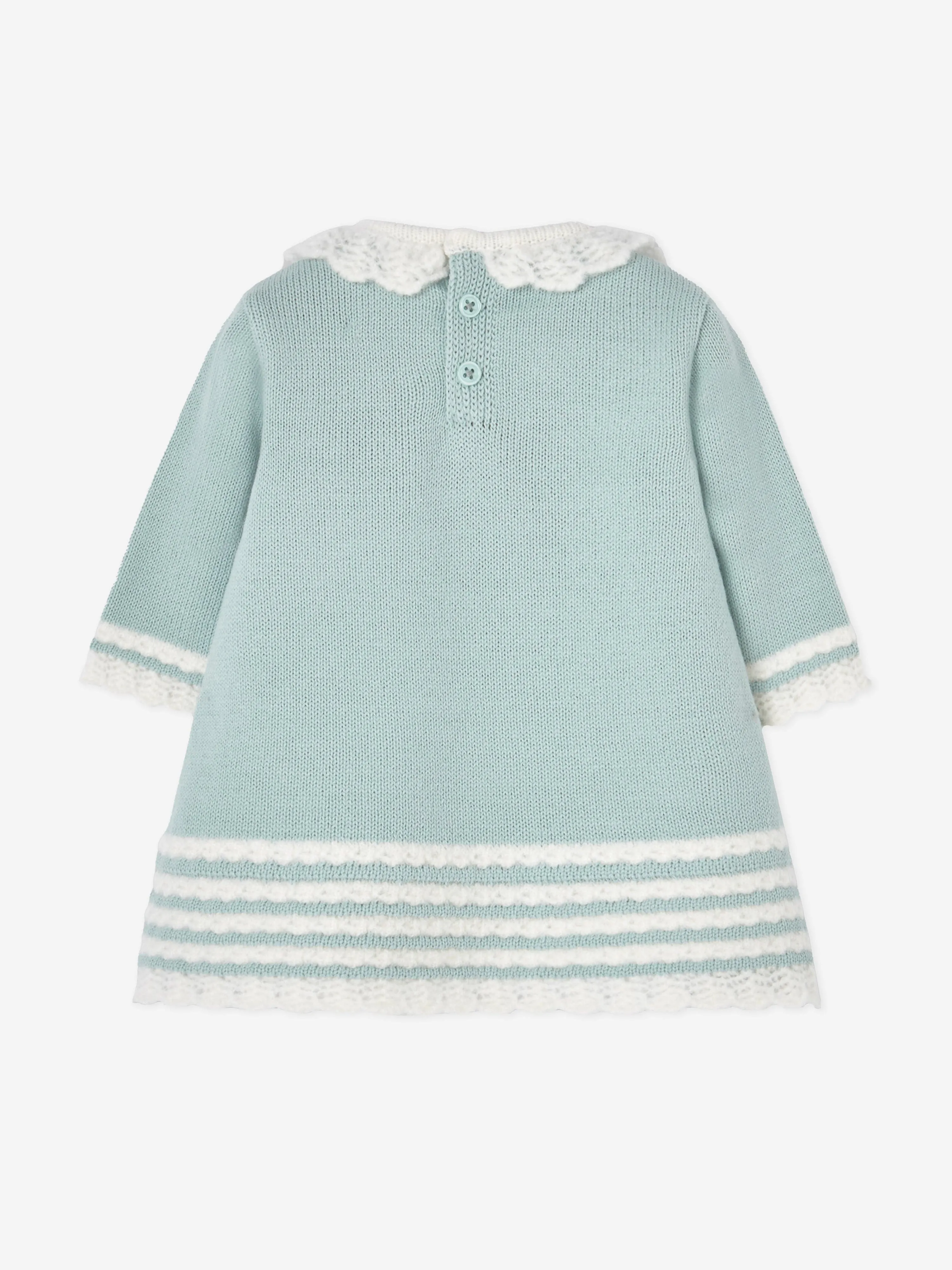Paz Rodriguez Baby Girls Knitted Dress in Green