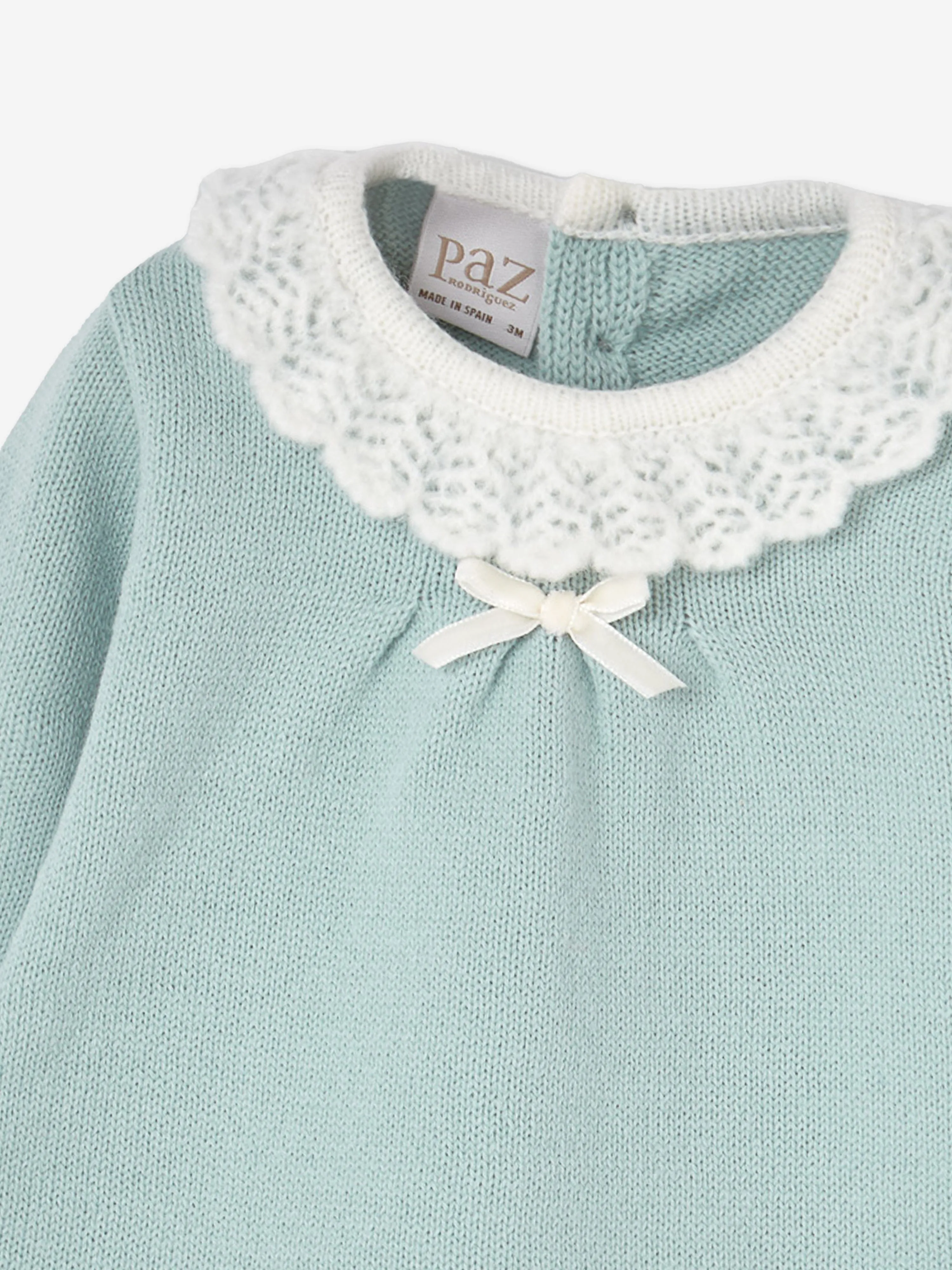 Paz Rodriguez Baby Girls Knitted Dress in Green