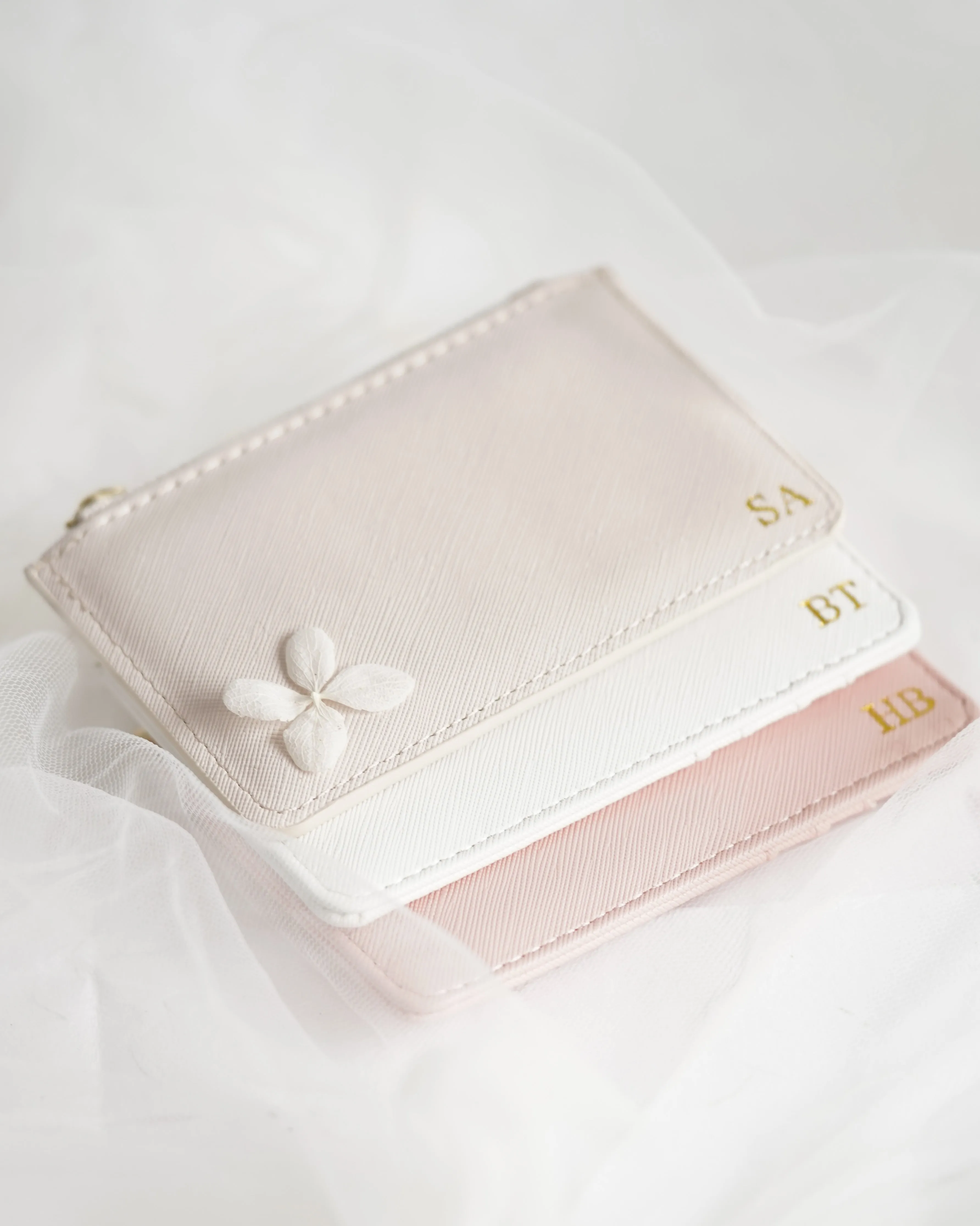 Personalised Card Holder Wallet - Blush