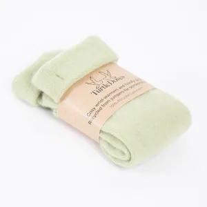 Pistachio Cashmere Fingerless Gloves