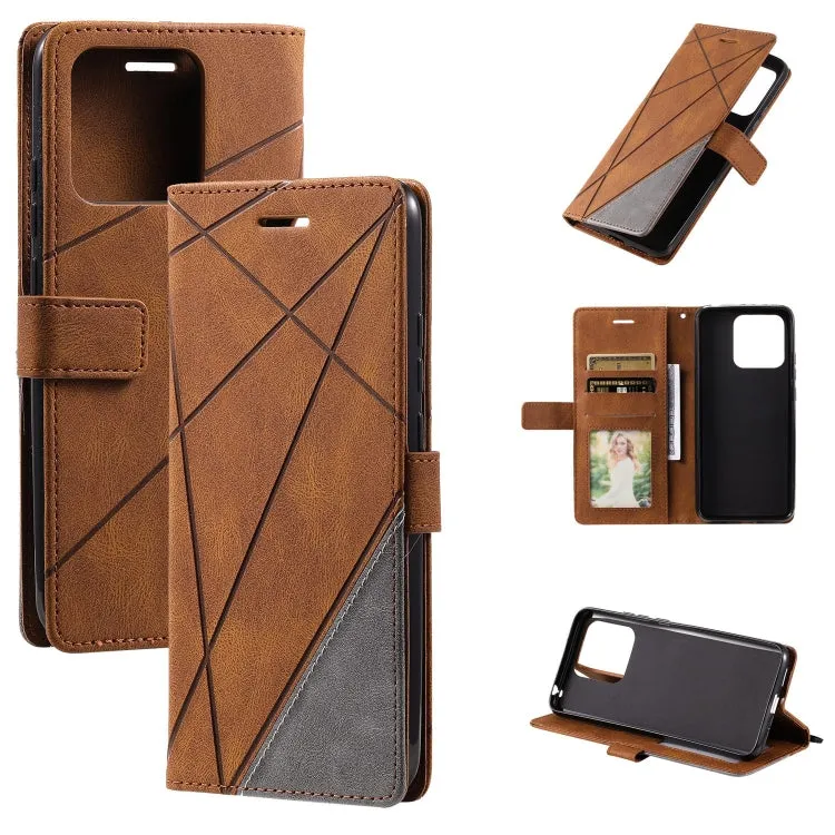 Premium Splicing Leather Wallet Phone Case for Xiaomi 14 Ultra, Series 2