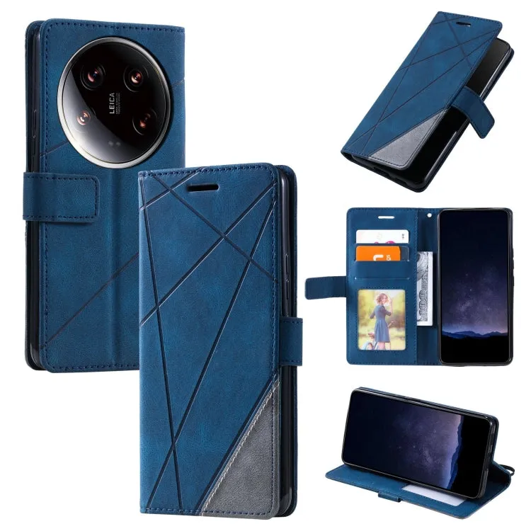 Premium Splicing Leather Wallet Phone Case for Xiaomi 14 Ultra, Series 2