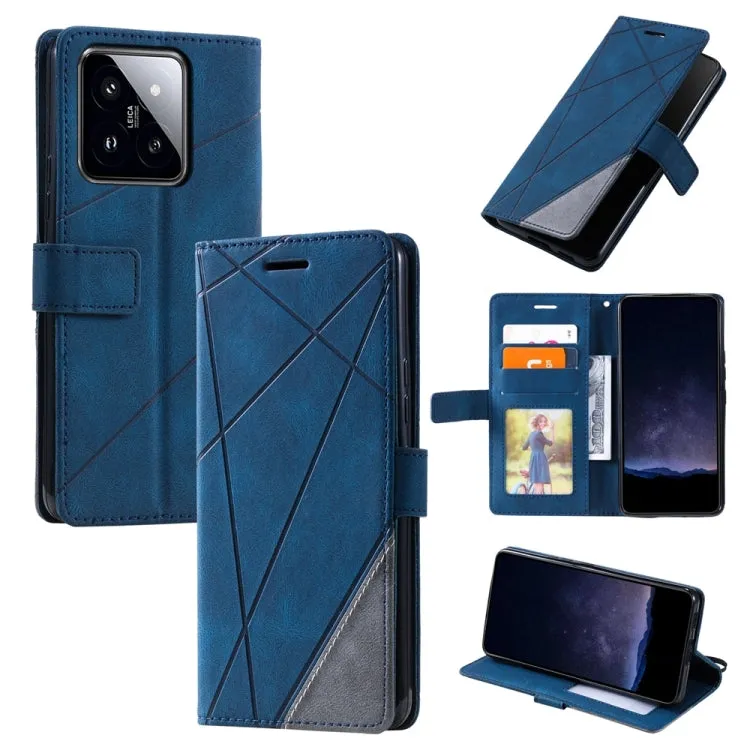 Premium Splicing Leather Wallet Phone Case for Xiaomi 14 Ultra, Series 2