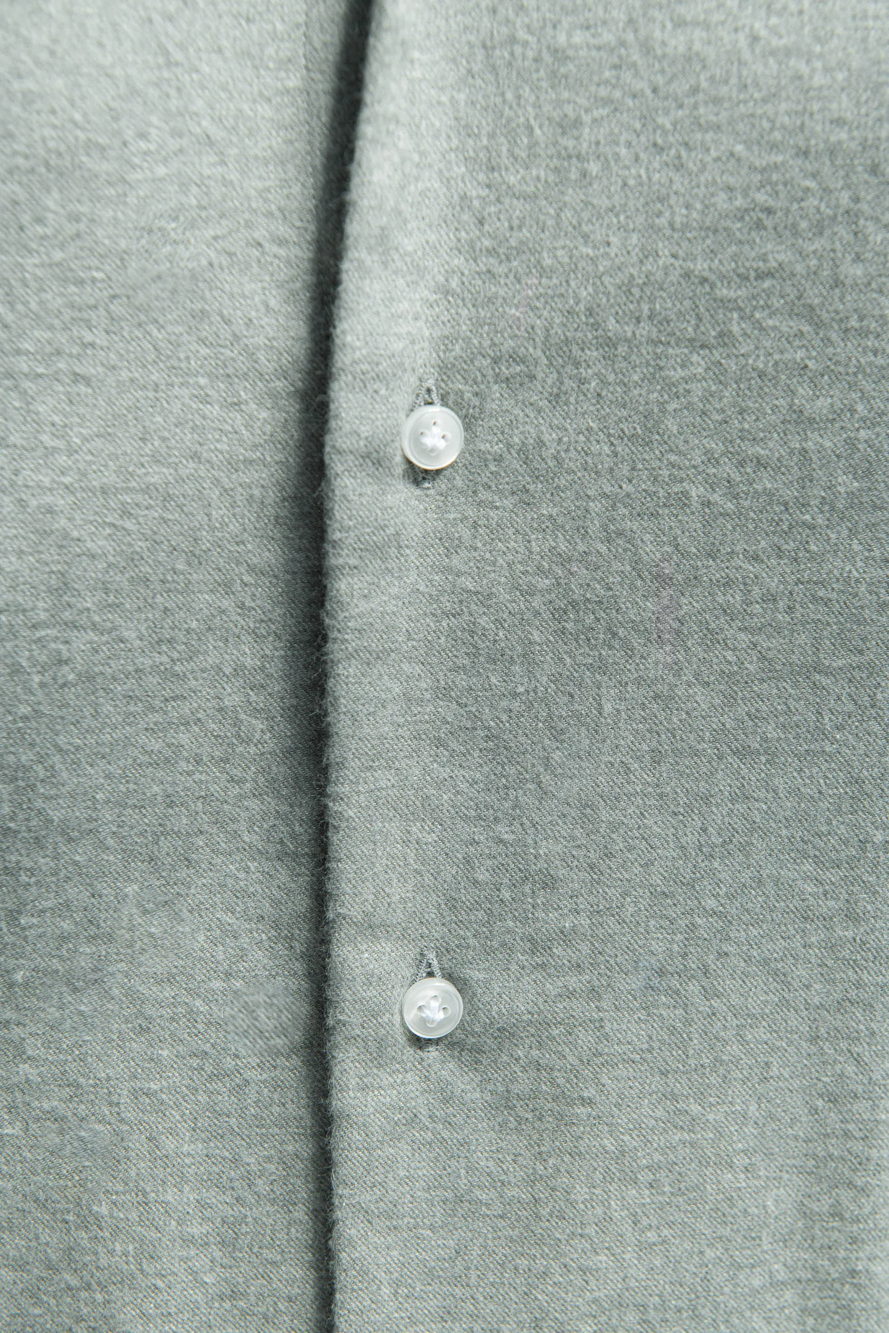 Sage cashmere and cotton shirt - Made in Italy