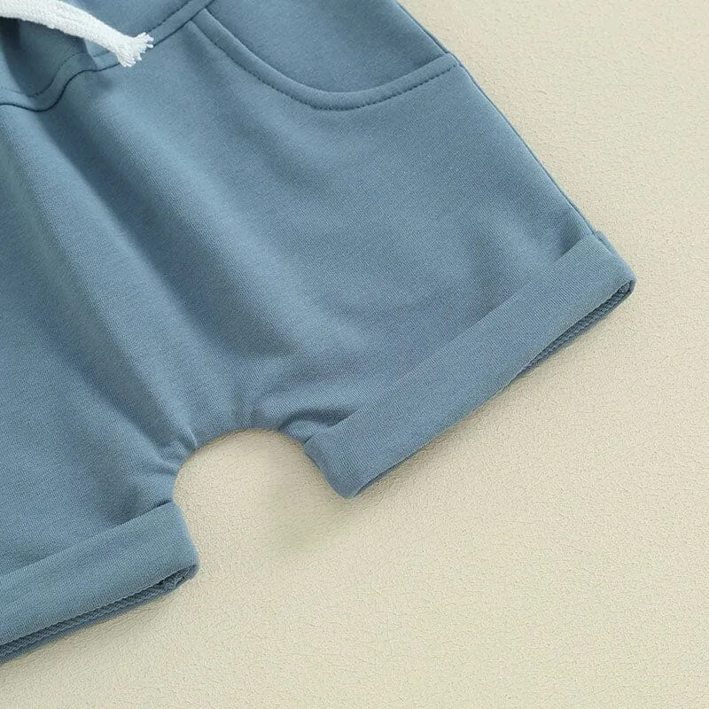 Short Sleeve Color Block Baby Set
