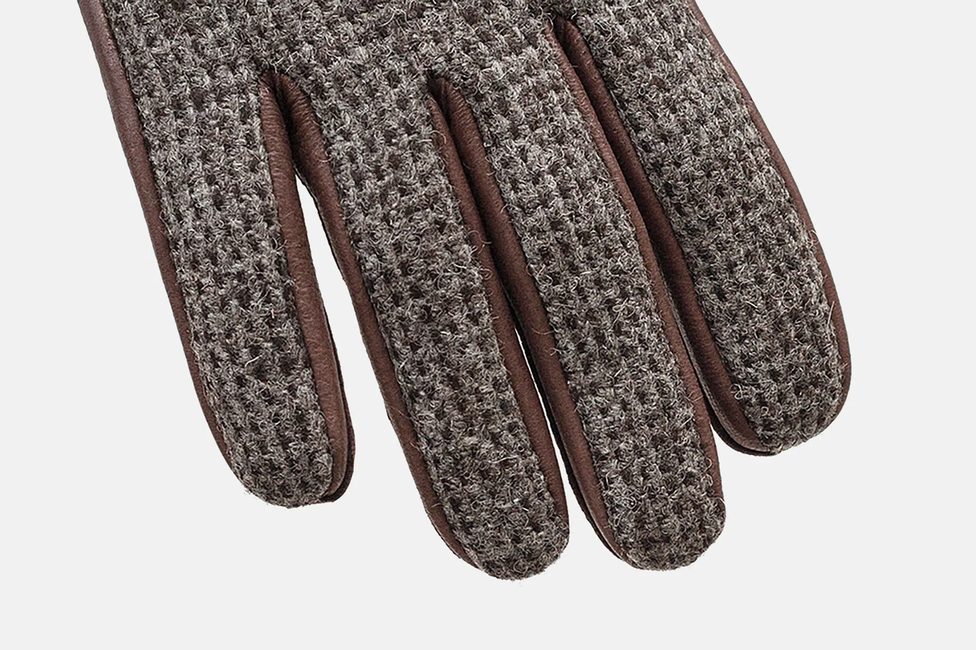 Silver Tweed Deerskin Gloves