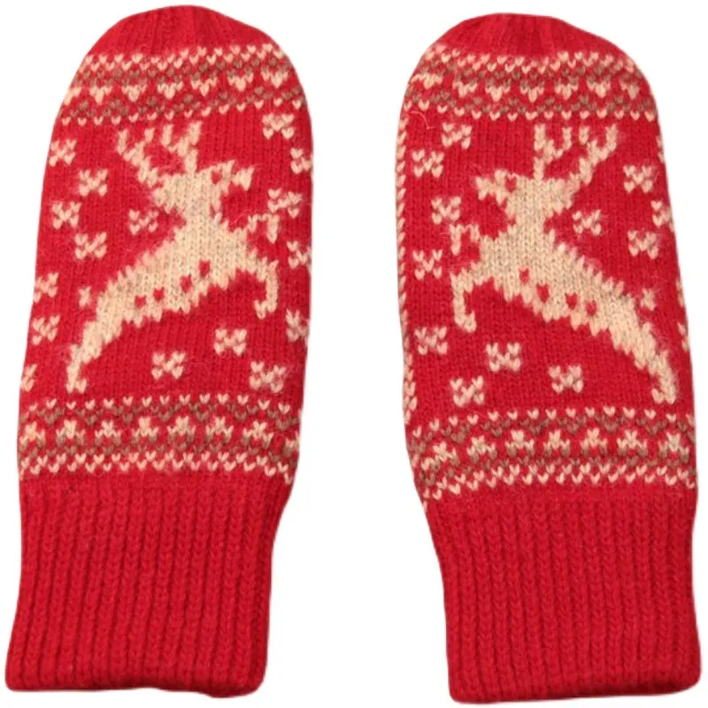 Single Double Wool Padded Thickened Gloves Full Package