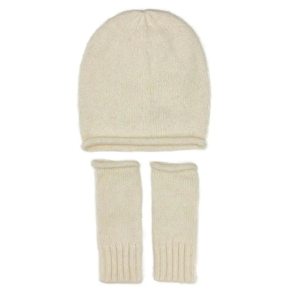 Snow Essential Knit Alpaca Gloves | Ethical Style