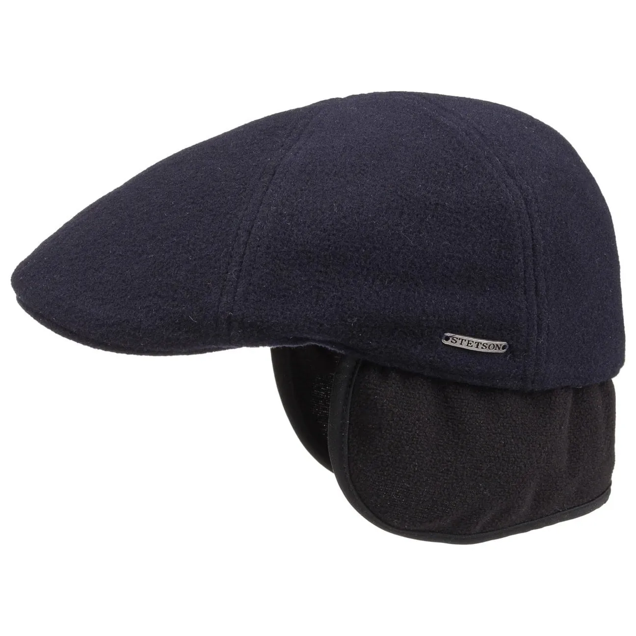 Texas Wool Earflap Flat Cap by Stetson