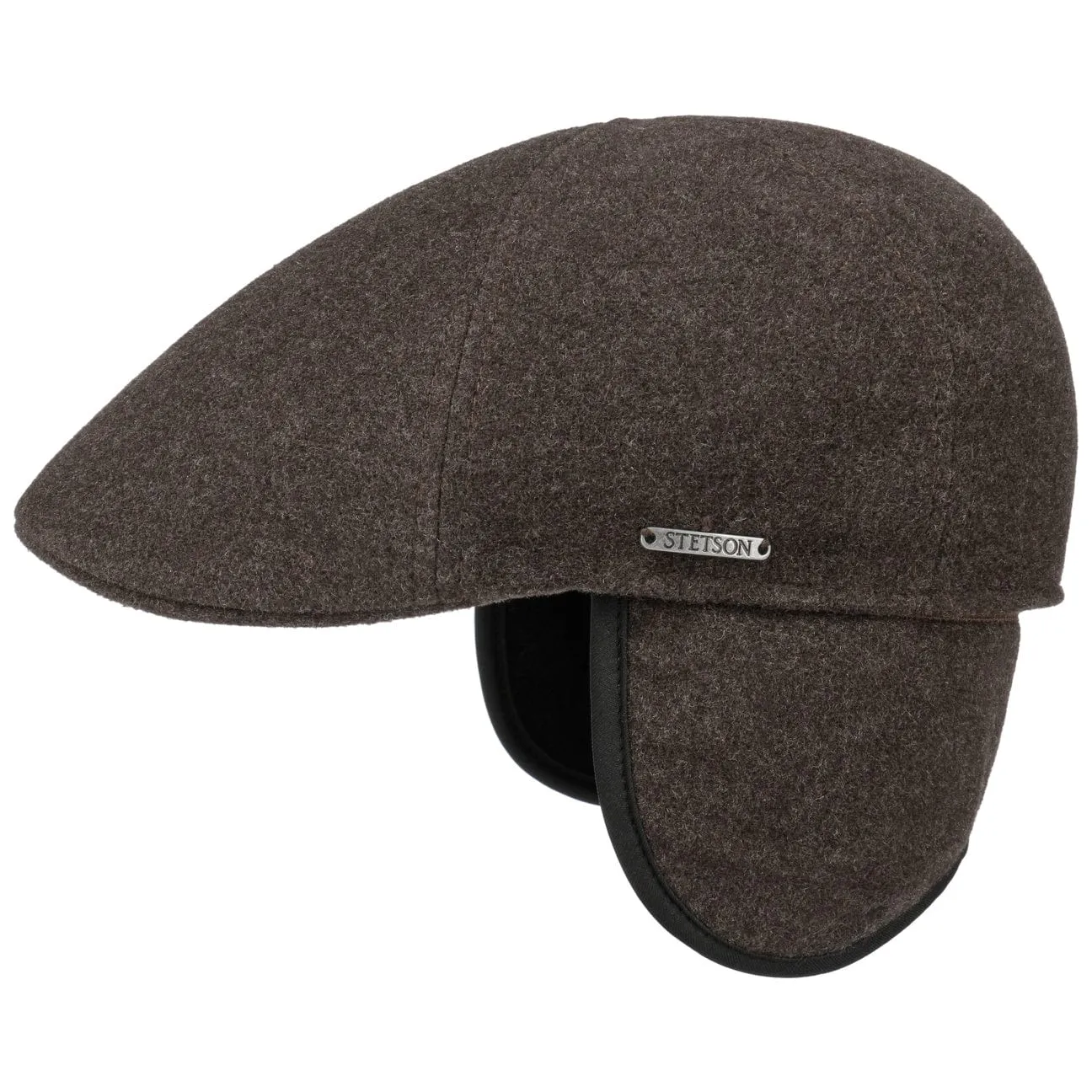 Texas Wool Earflap Flat Cap by Stetson