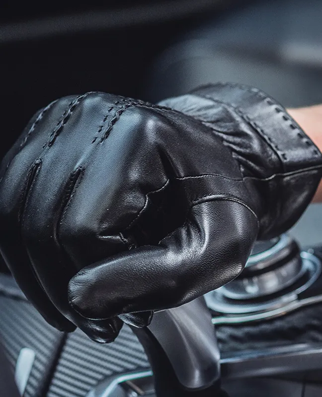 Trendy Genuine Leather Gloves