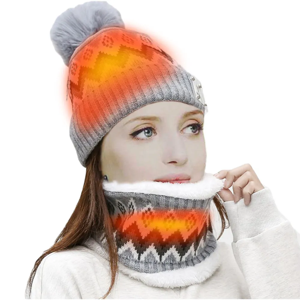 USB Electric Heating Scarf Gloves