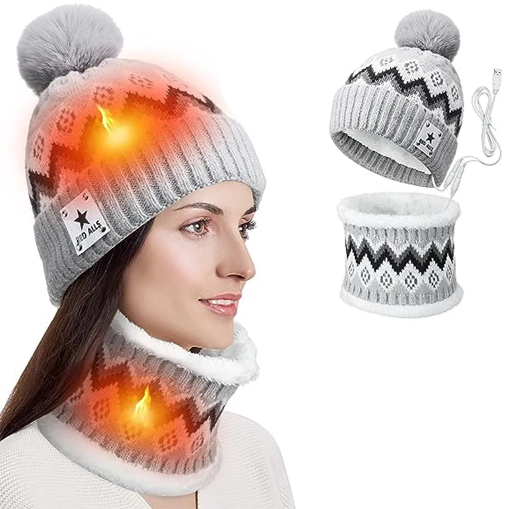 USB Electric Heating Scarf Gloves