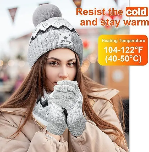 USB Electric Heating Scarf Gloves