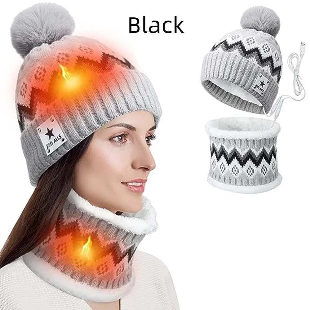 USB Electric Heating Scarf Gloves