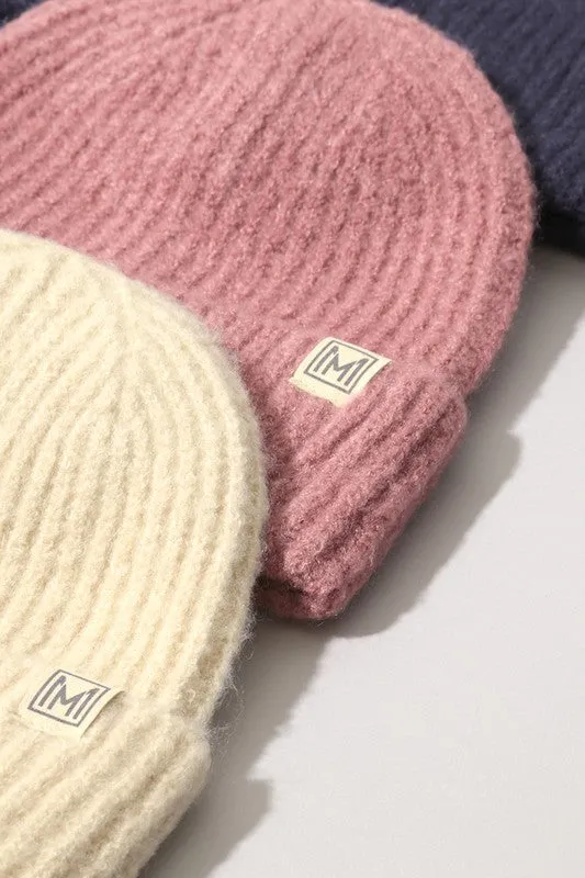 Winter Soft Ribbed Knit Cuff Beanie Hat