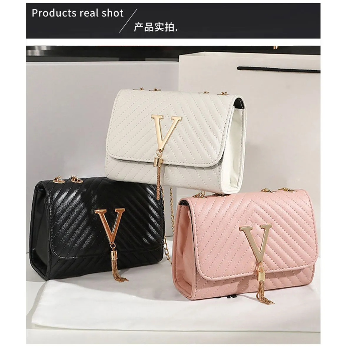 Women's Chain Handbag Crossbody High Quality Faux Leather